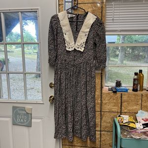 Vintage Act 1 I NY Prairie Cottagecore Midi Dress Size 9/10 (See Measurements)